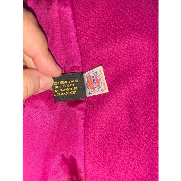 Vintage Rothschild Fuchsia Pink Wool Coat and Hat Size 6 Coquette - Picture 8 of 13